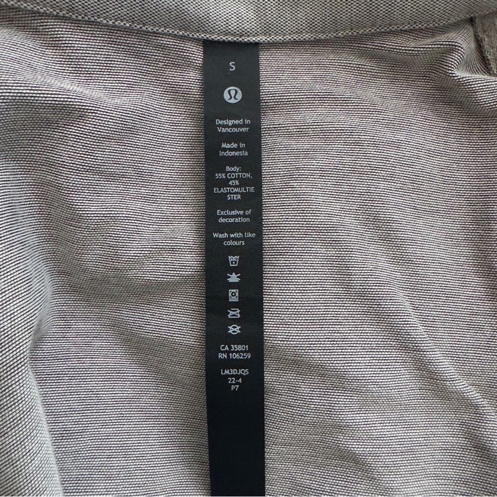 Lululemon Athletica Commission Long Sleeve Shirt Pocket Small - Picture 4 of 5